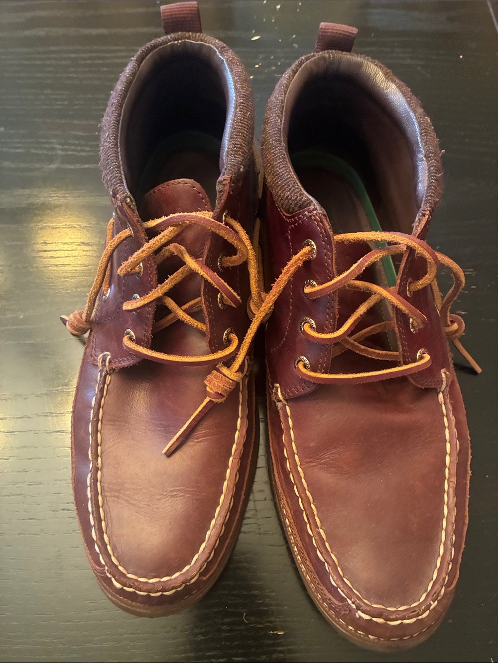 Sperry Men's Leather Moc Toe Boat Shoes - Brown 12
